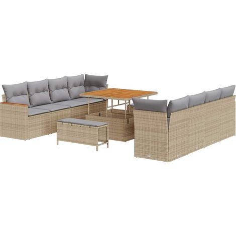 Maison Exclusive - Ensemble de canapé de jardin 12 pièces 10-Nombre de places (1/5)