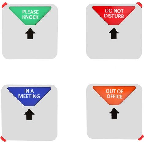 Panneau de confidentialité, panneau Do Not Disturb, panneau Out of Office, panneau Please Knock, panneau de réunion, panneau de bureau, panneau de conférence pour bureaux, de forme (1/5)