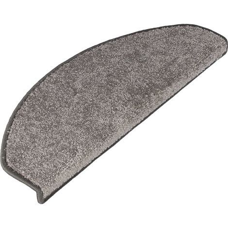 Tapis d'escalier Sundae Argent 23,5 x 65 cm Demi-circulaire