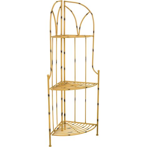 Estantería de forja amarilla 48x35x120