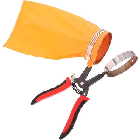 Cueilleur de Fruits en Acier 1pc, Attrape-Fruits pour Arbres Panier Cueille-fruits, Cueilleur de Fruits à Lames Remplaçables, Décoration Automne (1/5)