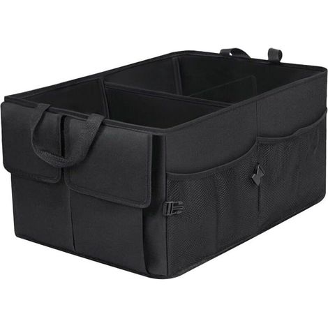 Kofferraum-Organizer, faltbare Kofferraumtasche mit verstellbarer, tragbarer Ablage und Autohalterung, wasserdicht