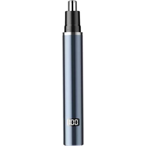 Elektrischer Nasenhaartrimmer – wiederaufladbarer Nasentrimmer – Nasenreiniger – Ohrhaartrimmer – LCD-Display – Unisex – blau – Aluminiumlegierung/ABS (1/5)