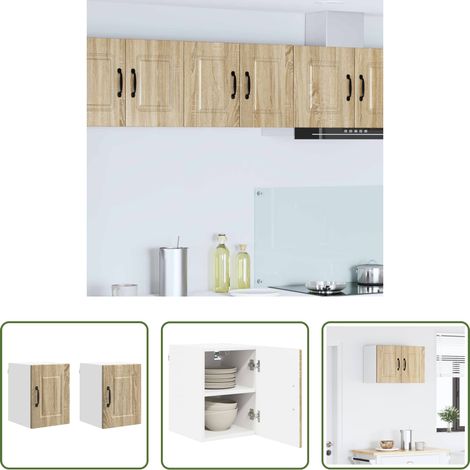 Holzschrank -  Küchenschrank 2 pcs Sonoma-Eiche 30 x 31 x 40 cm Holzwerkstoff (1/5)