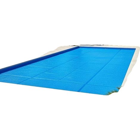 Cubierta rectangular para piscina, resistente a los rayos UV, material duradero, color azul. (1/2)