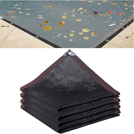 Red de seguridad rectangular para piscinas, lona resistente a los rayos UV, red antihojas para piscinas, red de malla fina antiescombros para piscinas, protección para piscinas enterradas y elevadas. (1/5)