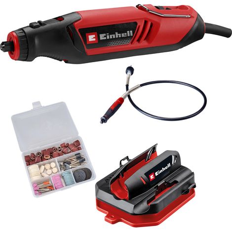 Einhell Outil rotatif multifonction TC-MT 150 E (150 W, variateur électronique, 35 000 tr/min max., système de blocage d’arbre, vendu avec 117 accessoires) (1/4)