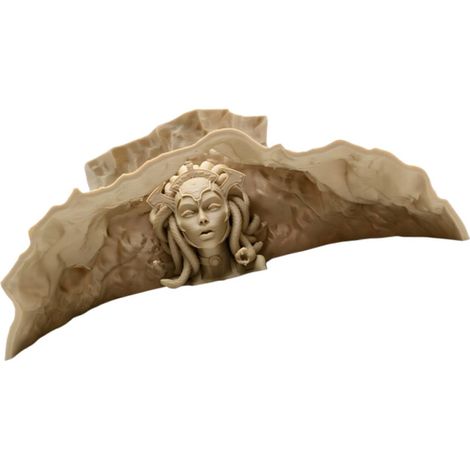 Adornos de la Gorgona Medusa, Estatua Griega - Arena Amarilla M