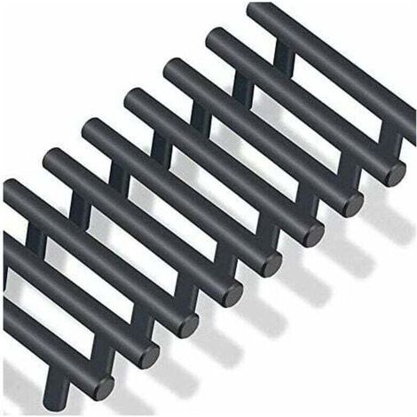 20pcs T Bar Bâton Cuisine Armoire Porte Poignées Placard Tiroir Chambre Meubles Tirer Noir Entraxe 64 mm - Noir