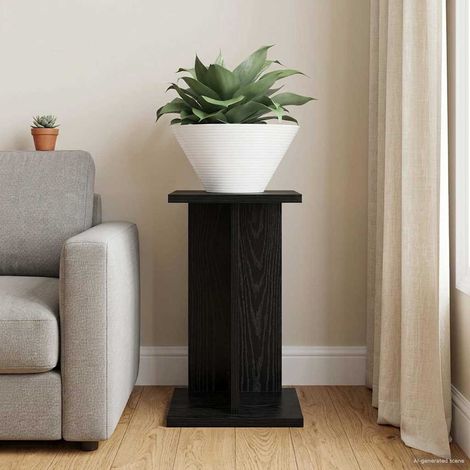 vidaXL  Plant Stand  Black Oak 25 x 25.5 x 40.5 cm Engineered Wood (1/5)