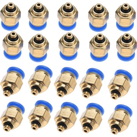 4mm Druckluftschlauch Schnellkupplungen Außengewinde Gerader Steckverbinder (PC4-M5 20 Stück) (1/5)