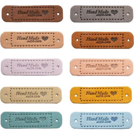 100 hübsche, handgefertigte Deko-Etiketten mit Löchern, ideal zum Basteln, Nähen, Häkeln, Stricken und Hutmachen (in verschiedenen Farben erhältlich).