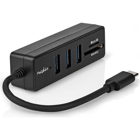 Usb hubb 1x usb c 3x usb a hona 5 porte usb 32 gen 1 usb strom 5 gbps sd e microsd (1/5)