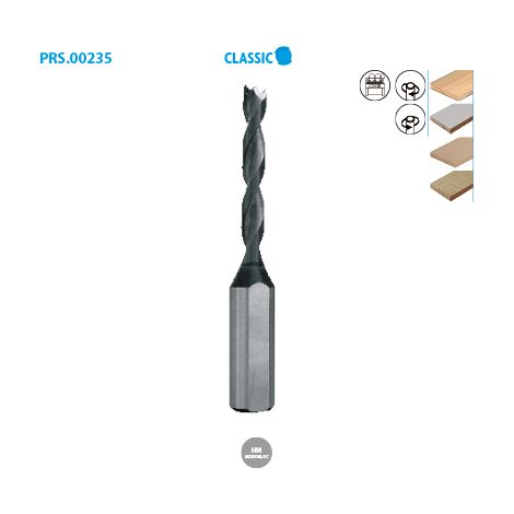 MECHE TOURILLONS MONOBLOC D8 / 10X30 LT70 DROITE HM micro-grain - 255.708.00 - LEMAN (1/2)