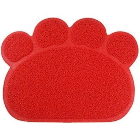 Katzenstreumatte, Reinigungsmatte für Futter- und Napfflächen 30 x 40 cm (rot) (1/3)