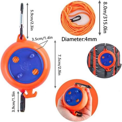 Corde à Linge Camping Portable Corde à Linge Réglable Corde à Linge De Voyage Corde à Linge D'Extérieur Corde à Linge éLastiqu[315] (1/4)