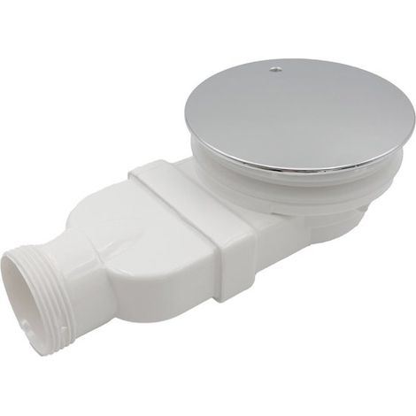 Sifone di scarico stretto per doccia con uscita, adatto per piscine e bagni, di colore bianco. (1/4)