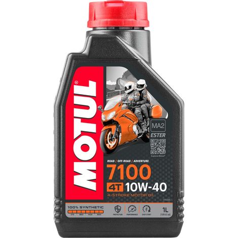 Aceite para motocicletas Motul 7100 10w40 1L 4T Ma2 Ester para quads y ATV