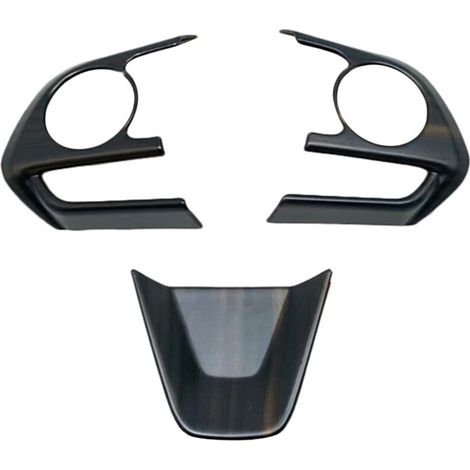 Lot de 3 autocollants décoratifs pour boutons de volant de voiture, imitation bois de pêcher, pour 2020-AquaForge (1/5)