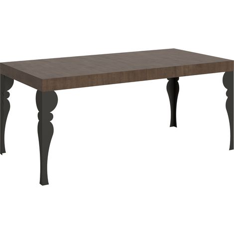 Table Extensible 200/304X90 Cm Paxon Noyer Avec Pieds Anthracite (1/4)