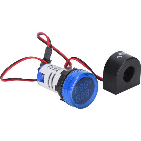 Indicateur de Signal Lumineux Universel 2 Affichages 60‑500V AC Bleu AD101‑22VAM (1/5)