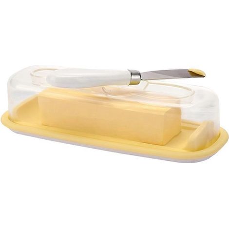 Boîte de Conservation fromage Polyvalente, Boîte à Pain avec Coupe-Fromage Intégré (1/4)