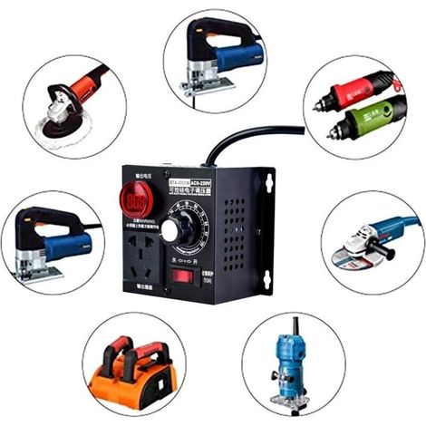 Variateur, régulateur de tension SCR 220 V CA 9 A 4000 W, contrôleur de vitesse de ventilateur de moteur (1/3)