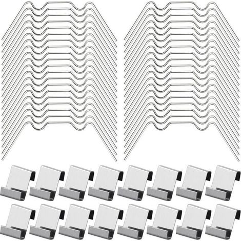 Clips de vitrage pour serre – Lot de 100 pièces (50 type W + 50 type Z) en acier inoxydable, résistants et universels