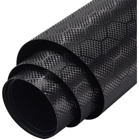 Honeycomb pattern car wrap, glossy-matte carbon fiber honeycomb pattern car wrap for indoor and outdoor use, cool tuning vinyl wrap for cars and motorcycles (black, 40 x 15 cm) (1/5)