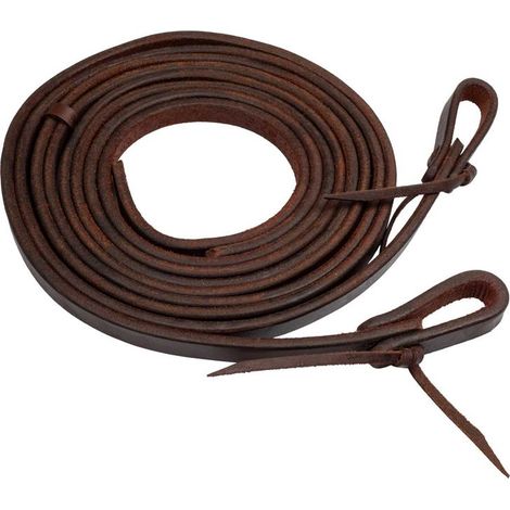 taglia unica, marrone oliato: Redini western in cuoio liscio 5/8"