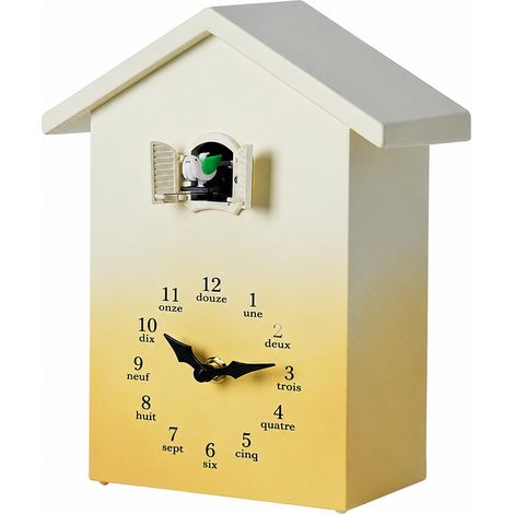 Horloge murale coucou maisonnette T62 jaune avec carillon horaire jaune 1 kg – Livraison gratuite
