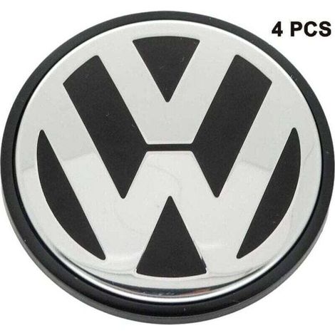Bardusch-Enjoliveur de moyeu de roue Volkswagen, noir, diamètre 65 mm, convexe