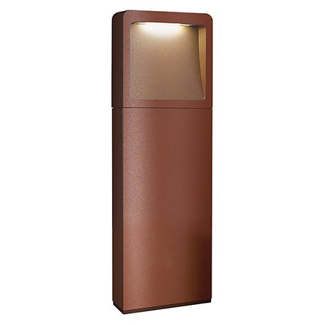 BRAD Bollard da Esterno - Paletto LED 7W 49° 3000K IP65 in Alluminio Verniciato Corten Altezza 35cm - Rossini Group (1/4)