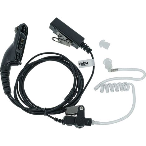 vhbw Headset mit Push-to-Talk Mikrofon kompatibel mit Motorola XPR 7550, XPR 7580 Funkgerät