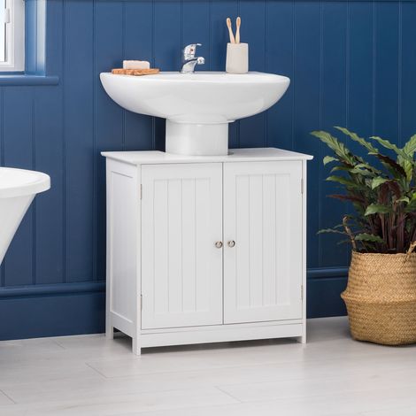 Clovelly White Under Sink Bathroom Cabinet (1/9)