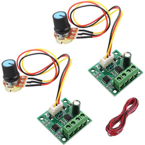 2 pezzi DC 12V PWM Controller, regolatore di velocità del motore PWM 1.8v 3v 5v 6v 7.2v 12v 2A interruttore di controllo regolabile, regolatore di tensione variabile