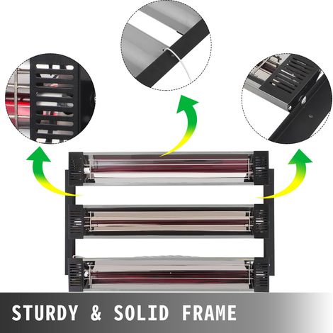 Lampe à polymérisation de peinture infrarouge 3000 W 2PCS pulvérisation (1/5)