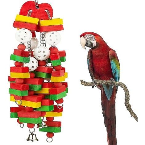 Large Bird Parrot Toys For Cockatoos African Grey Macaws And Amazon Parrots (1/3)