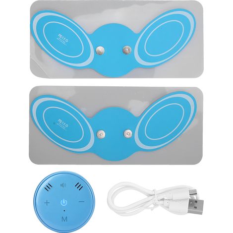 Patchs de massage mini pulsés, contrôle vocal pour soulager la fatigue, bleu, adapté aux épaules, nuque et dos. (1/5)