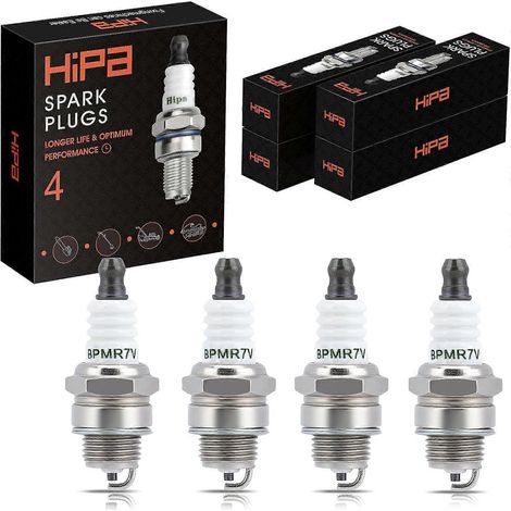 Bougie d'allumage Bluezoo BPMR8Y compatible avec NGK 2218 BPM8Y, Echo 15901019830 A425000000, Champion RCJ8Y, TORCH et L8RTC. (1/4)