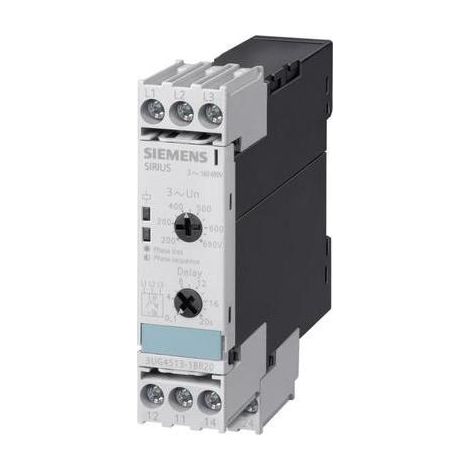 Siemens Relé de vigilancia analógico, Fallo de fase y secuencia Asimetría 20% fija, 3UG45131BR20