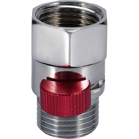 Robinet d'arrêt/régulation de débit 1/2" pour pommeau de douche, douchette de bidet, rouge neuf (1/5)