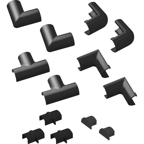 Kit accessori di collegamento D-Line nero PVC