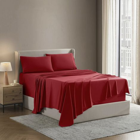 Children's 3-piece bedding set, 1800 series, soft microfiber, cherry red sheets