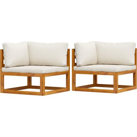 Maison Exclusive - Divani Modulari Angolari 2 pz con Cuscino Bianco Crema