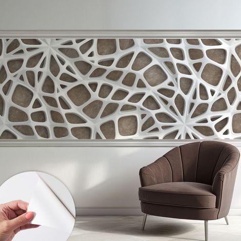 Papier peint autocollant avec imprimé décoratif pour salon et chambre à coucher Installation facile Réseau en dentelle 250x104 cm (1/5)