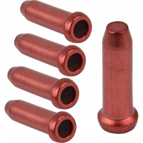 Embouts de câble Accent en aluminium 2,3 mm, 5 pièces, rouges (1/2)