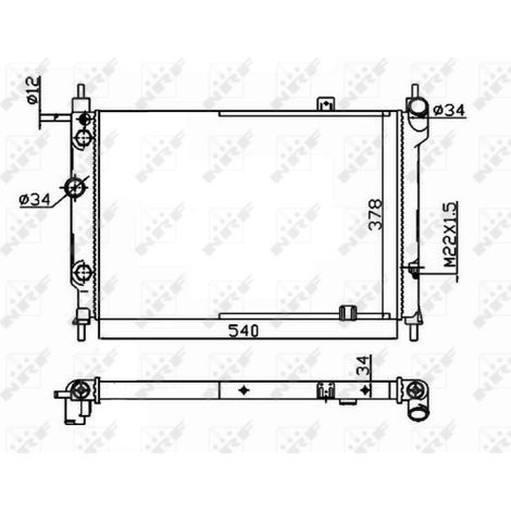 Radiateur, refroidissement du moteur NRF 514647 OPEL 1300111 1300132 52456308