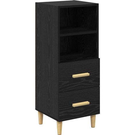 Vitrina Roble negro 34 x 34.5 x 90 cm Madera contrachapada vidaXL