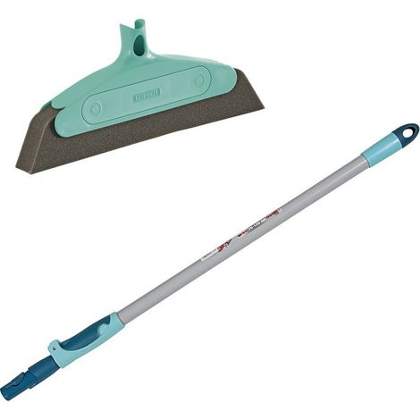 Leifheit 45042 Schaumstoffbesen Classic + 56673 Teleskopstiel Teleskopstange